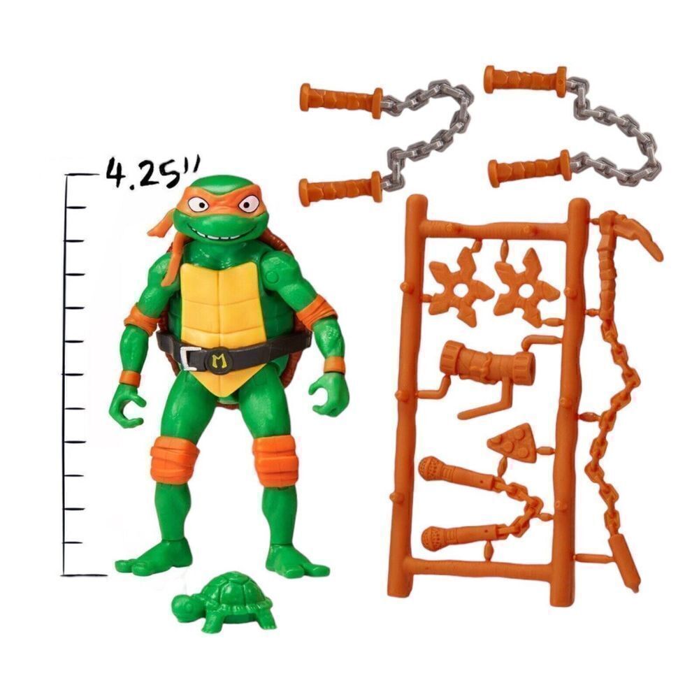 Teenage Mutant Turtles Michelangelo Figure w/ Accessories Nickelodeon - Picture 2 of 3